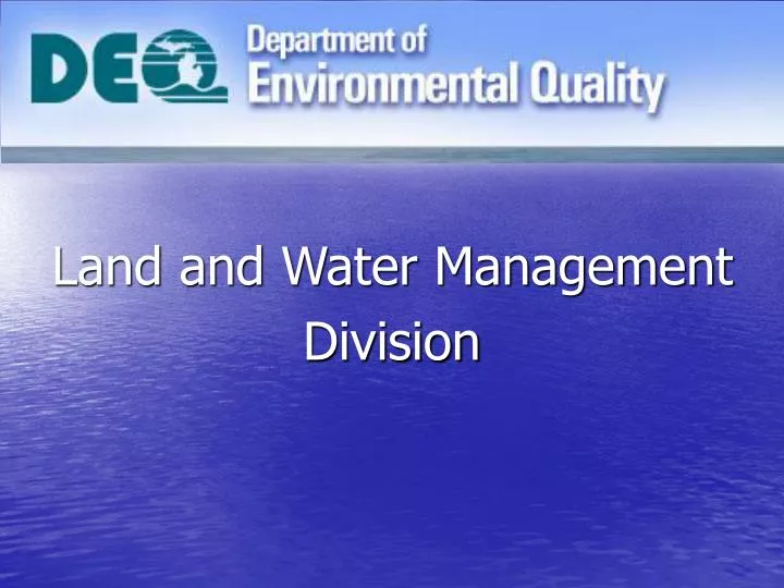 land and water management division