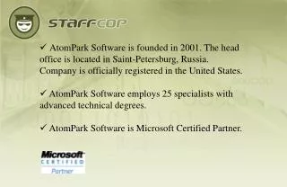 AtomPark Software develops software for Internet marketing and corporate security.