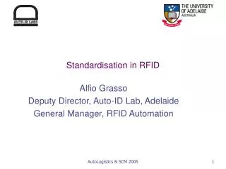 Standardisation in RFID