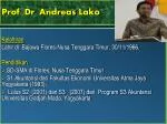 Prof. Dr. Andreas Lako - slide 1