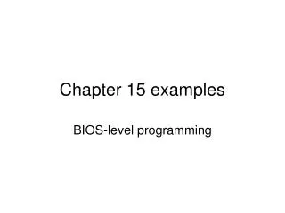 Chapter 15 examples