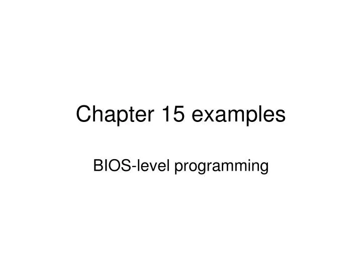chapter 15 examples
