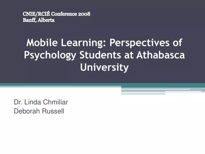 mobile learning perspectives of psychology students at athabasca university
