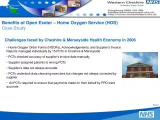 Challenges faced by Cheshire &amp; Merseyside Health Economy in 2006