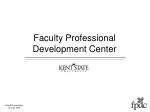 Faculty Professional Development Center - slide 1