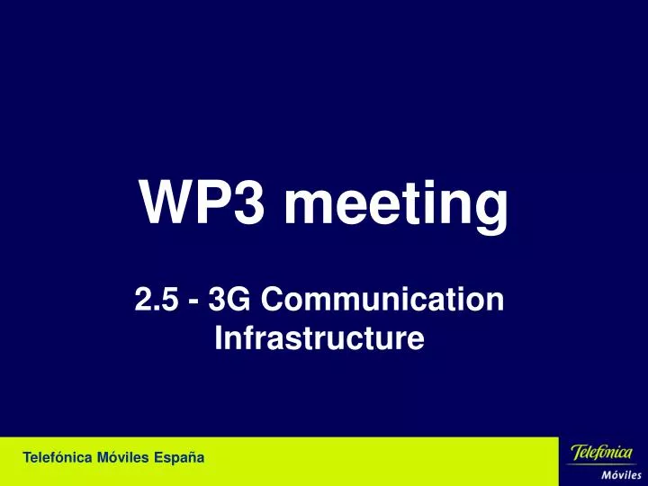 wp3 meeting