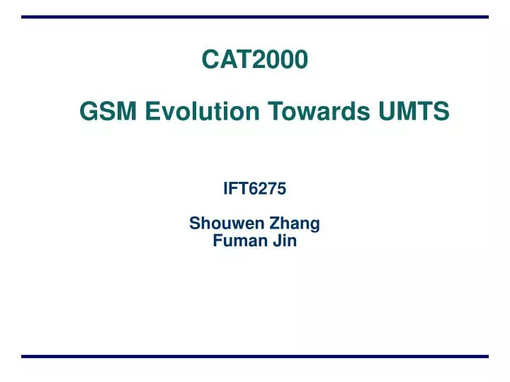cat2000 gsm evolution towards umts
