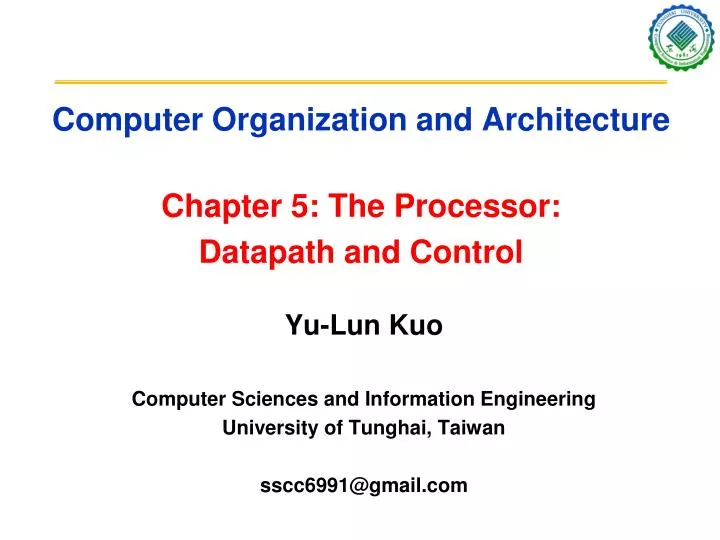 computer organization and architecture chapter 5 the processor datapath and control