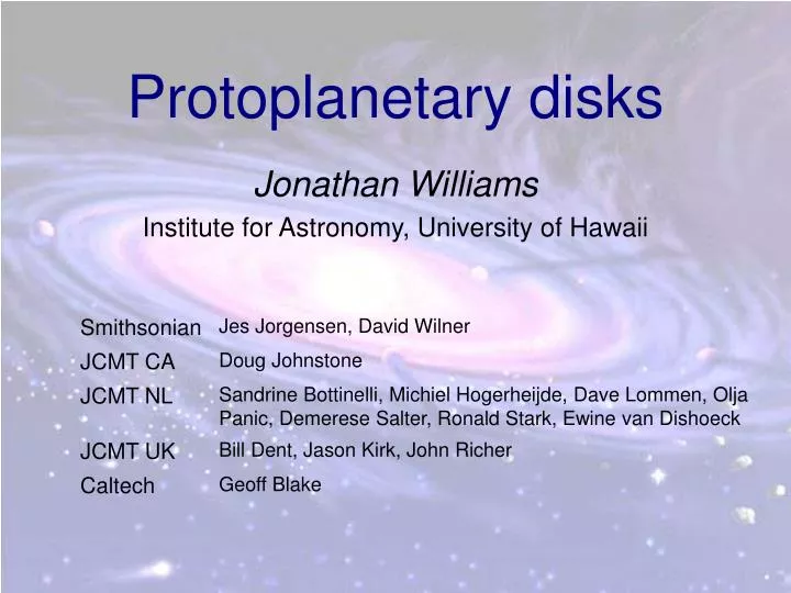 protoplanetary disks
