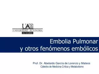 embolia pulmonar y otros fen menos emb licos