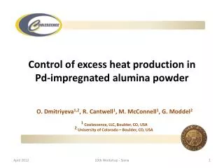 Control of excess heat production in Pd-impregnated alumina powder