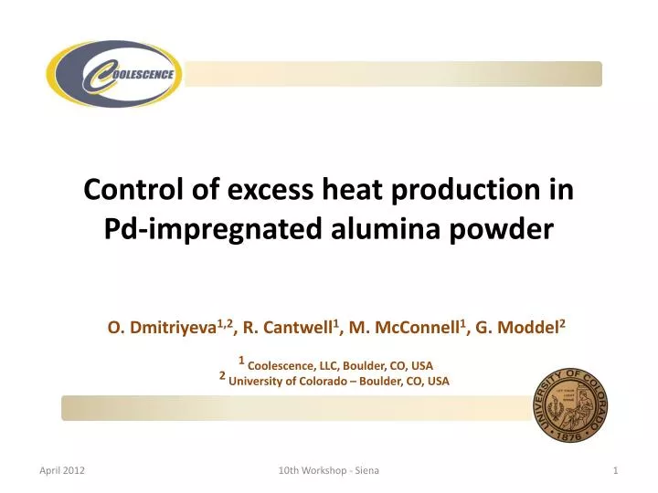 control of excess heat production in pd impregnated alumina powder