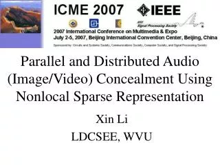 Parallel and Distributed Audio (Image/Video) Concealment Using Nonlocal Sparse Representation