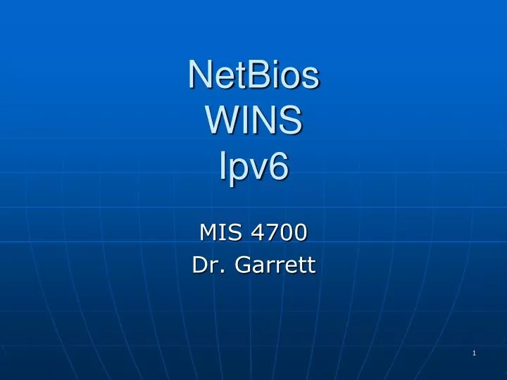 netbios wins ipv6