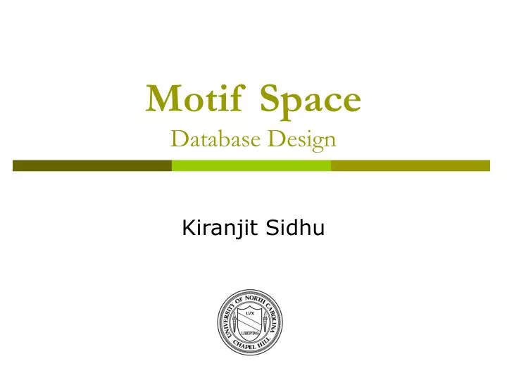 motif space database design