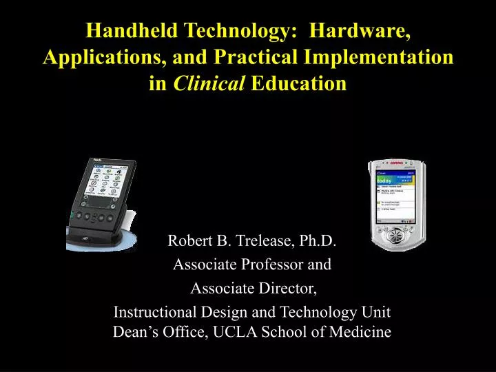 handheld technology hardware applications and practical implementation in clinical education