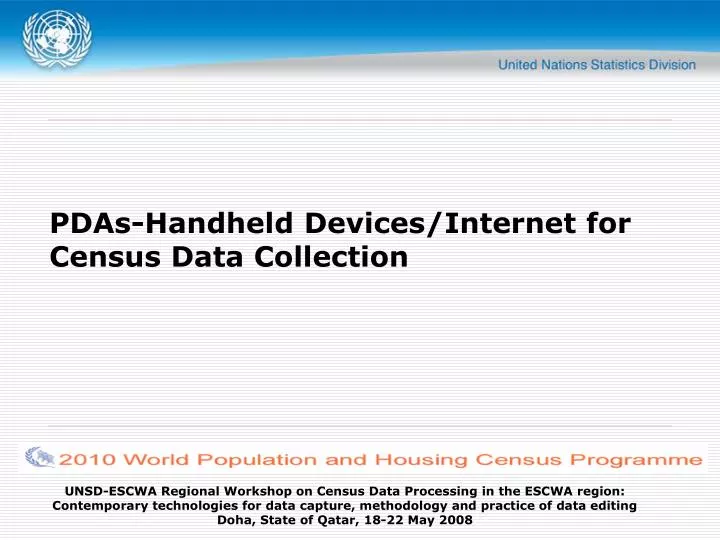 pdas handheld devices internet for census data collection