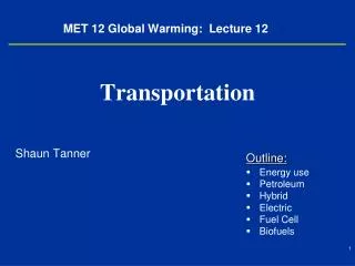 MET 12 Global Warming: Lecture 12