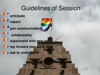 Guidelines of Session