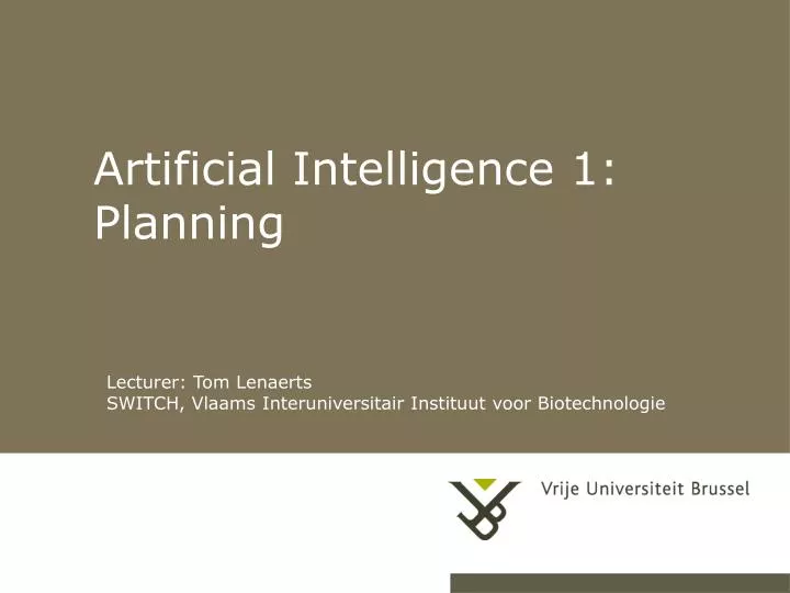 artificial intelligence 1 planning