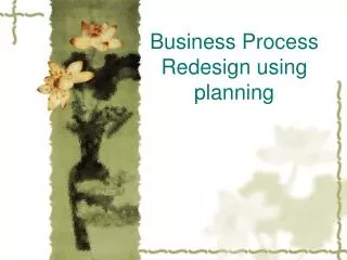 Business Process Redesign using planning