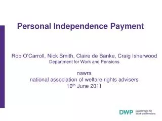 Personal Independence Payment