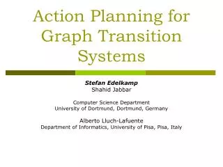 action planning for graph transition systems