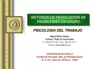 metodos de resolucion de problemas en grupo