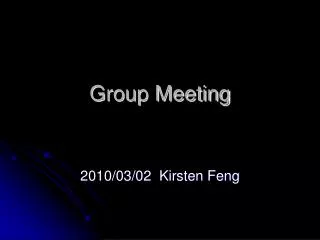 group meeting