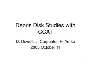 Debris Disk Studies with CCAT