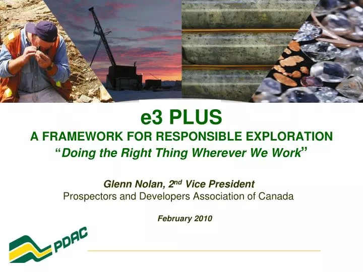e3 plus a framework for responsible exploration doing the right thing wherever we work
