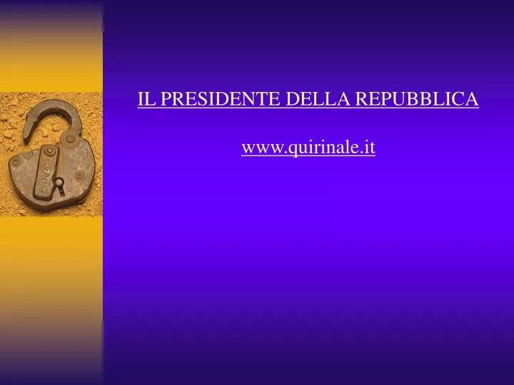 il presidente della repubblica www quirinale it