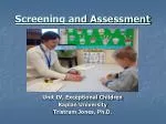 Screening and Assessment - slide 1