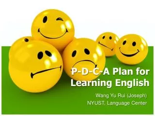 P-D-C-A Plan for Learning English