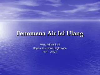 fenomena air isi ulang