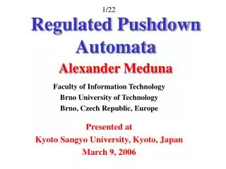 Regulated Pushdown Automata