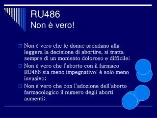 ru486 non vero