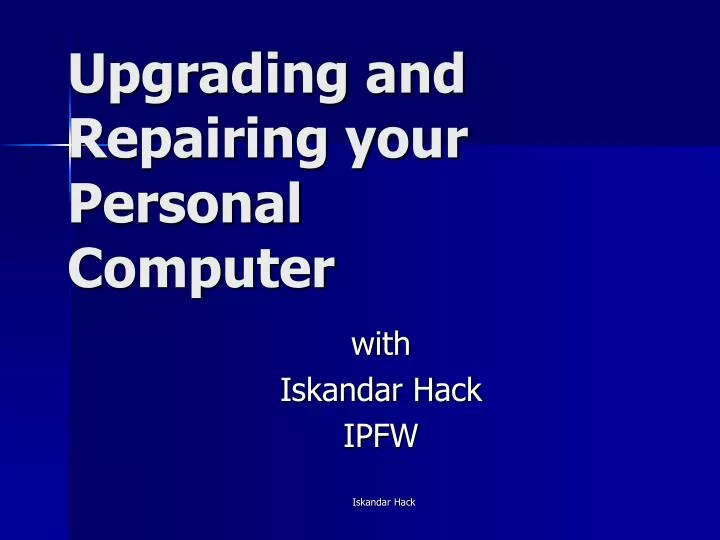 upgrading and repairing your personal computer