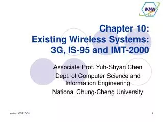 Chapter 10: Existing Wireless Systems: 3G, IS-95 and IMT-2000