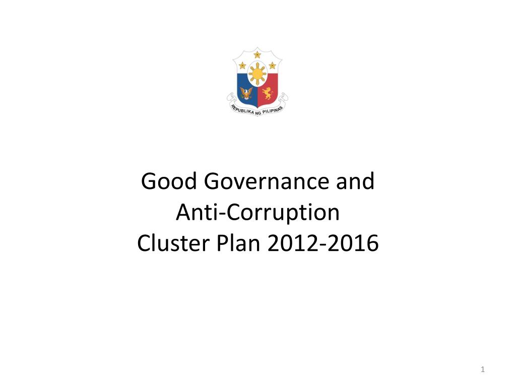 PPT - Good Governance and Anti-Corruption Cluster Plan 2012-2016 ...