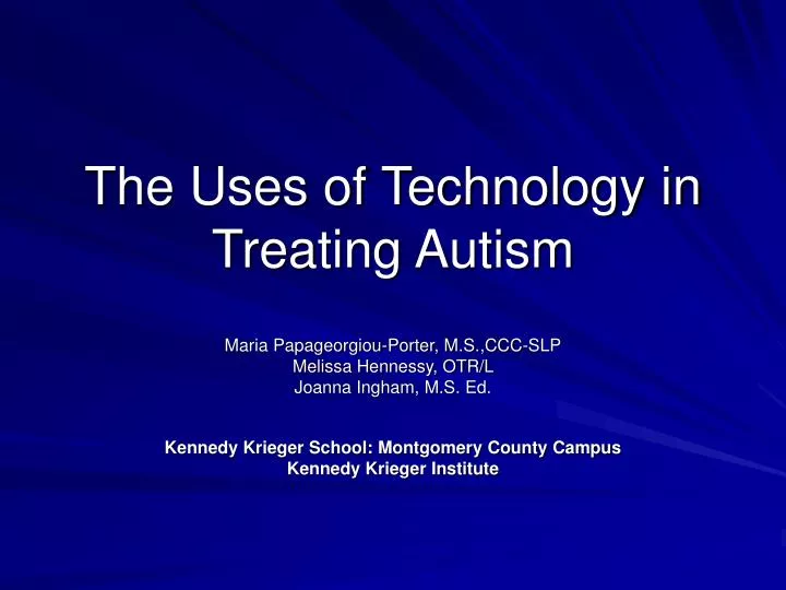the uses of technology in treating autism