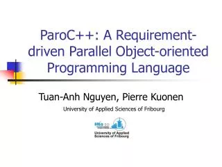 ParoC++: A Requirement-driven Parallel Object-oriented Programming Language