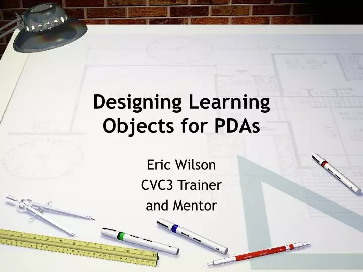 designing learning objects for pdas