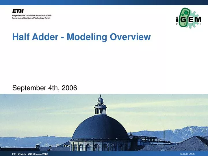 half adder modeling overview