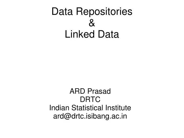 ard prasad drtc indian statistical institute ard@drtc isibang ac in