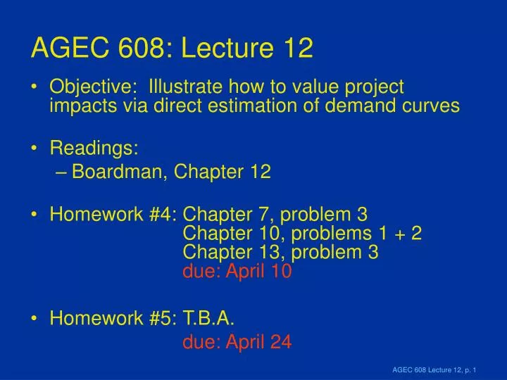 agec 608 lecture 12