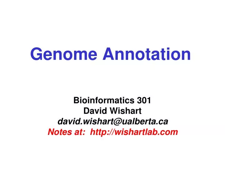genome annotation