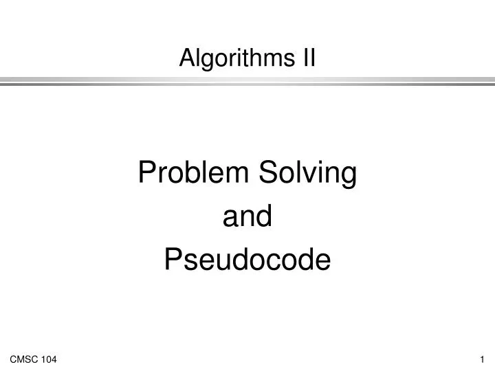 algorithms ii