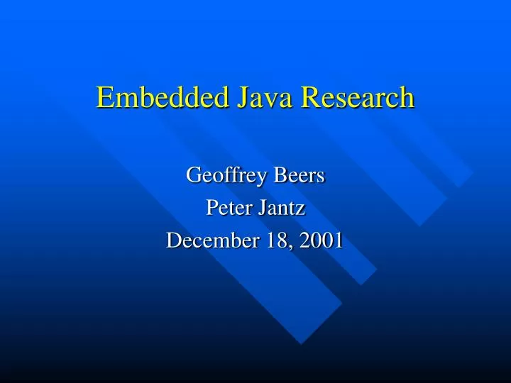 embedded java research