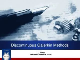 Discontinuous Galerkin Methods